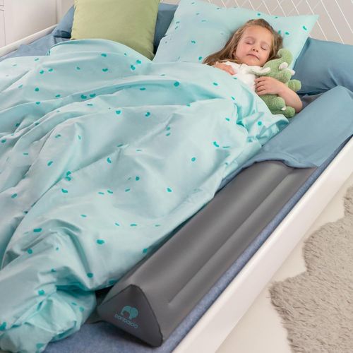 ¿ Barrière Gonflable De Sécurité Pour Lit D¿Enfant ¿ Protection Antichutes Pour Petits,Rampe Gonflable Transportable De Voyage,Pour Lits Doubles,Escamotables En 90,150 Et 180cm,Tpu,Gris.