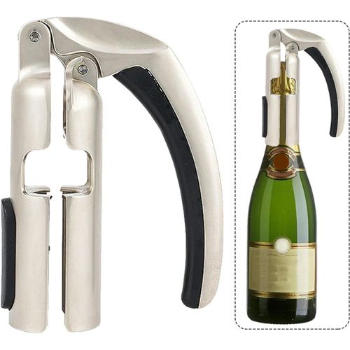 Décapsuleur De Champagne-Tire-Bouchon De Vin Mousseux-Tire-Bouchon Professionnel Pour Bouteille De Vin Mousseux-Argenté