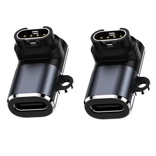 Adaptateur Usb C 90 Degrés Pour Garmin Watch Chargeur Connecteur,Usb-C Femelle Pour Garmin Smartwatch Port De Charge(2 Pièces A)