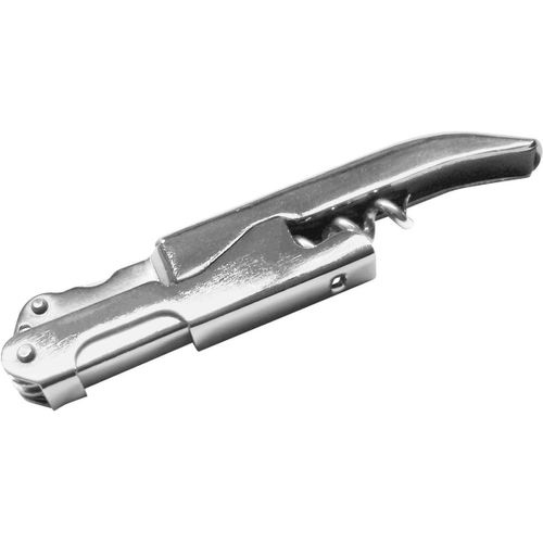 49459 Tire-Bouchon Limonadier,Tire-Bouchon,Tire-Bouchon Double Levier,Acier Inoxydable,Argenté,11,7x2,3x1,2cm