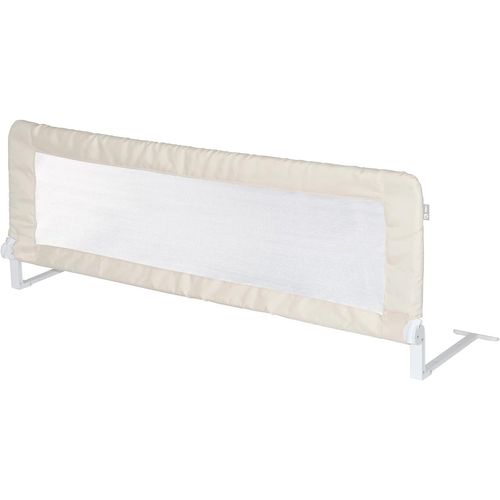 Barrière De Lit Enfant Et Bébé Klipp-Klapp Inclinable Et Antichute-Barre De Lit Rabattable-Longueur 150cm-Hauteur 51cm-Beige