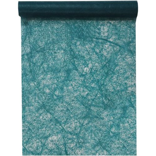 Chemin De Table Unicolore En Non Tissé 5 M Bleu Canard
