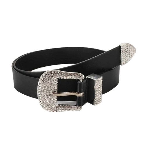 Luxe Pour Strass Boucle Ceinture Western Cristal Clouté Ceinture Cow-Girl Cowboy Be