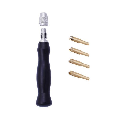 Ensemble de raineur de bord en cuir avec tête en laiton remplaçable 1.5-2-2.5-3mm presse à sceller machine bord marquage rainaser outil de bricolage