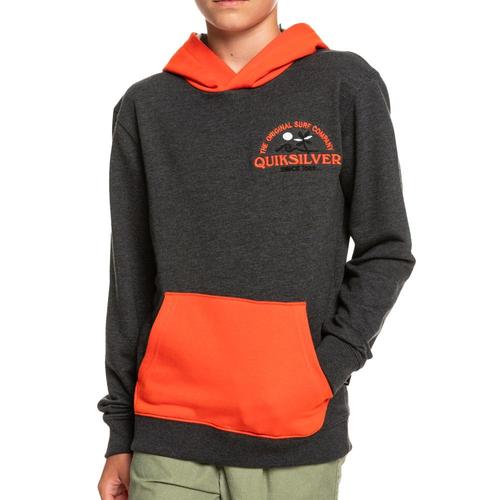 Sweat À Capuche Gris Garçon Quiksilver Open Spot