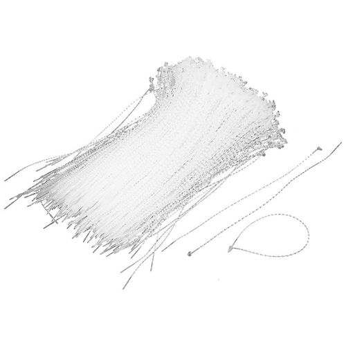 Emballage en plastique Attacher String Câble Cordon Boucle Cravate 18cm 1000pcs Couleur Transparente