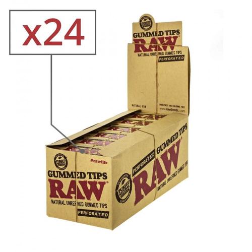 filtres en carton raw gummed perforés x 24