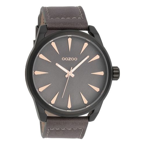 Oozoo Montre Homme Timepieces Analogique Cuir Marron Foncé Uoc8228a