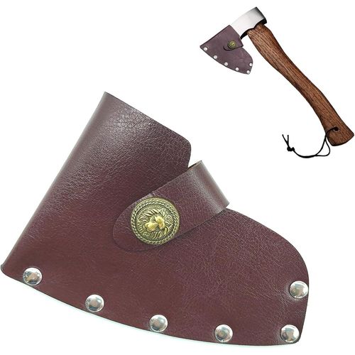 Gaine De Hachette En Cuir, Fourreau De Hache Housse De Protection Pour Fourreau, Manchon De Hache En Cuir, Couvre-Tête De Hachette, Gaine De Hache Pour L'extérieur,Camping, Randonnées (A)