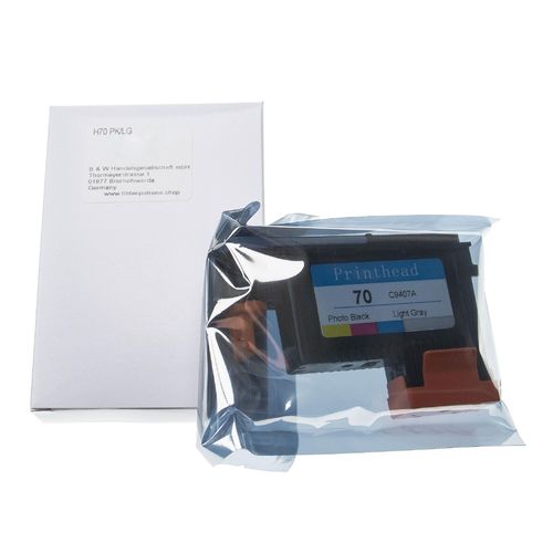 vhbw Tête d'impression compatible avec HP DesignJet Z3200, Z3100PS, Z3200PS, Z5200PS imprimante - noir photo / gris clair, largeur 6,2 cm, reconditionné