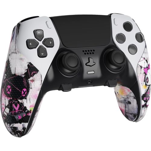 Protection Pour Ps5 Edge Grip Manette Sticker,Autocollant Skin Pour Ps5 Edge Controller Accessoires,Antidérapante Souple Pu-Lapin Punk Mignon