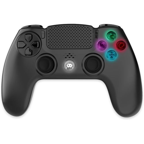 - Manette Sans Fil Noire Pour Ps4 Avec Prise Jack Pour Casque Et Boutons Lumineux