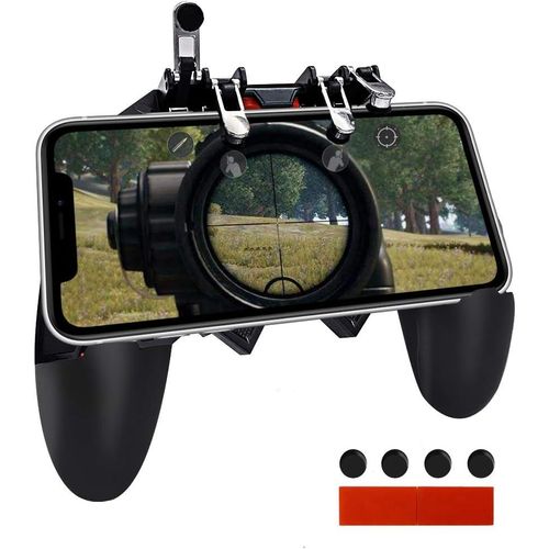 Manette Mobile Contrôleur Telephone 6 Doigts Gamepad Joysticks Pour Pubg Iphone Ios Android Smartphone Largeur De 7 À 9,5 Cm