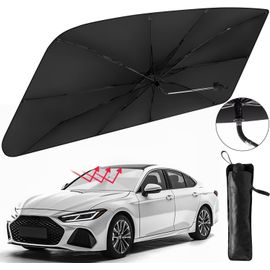 Pare Soleil Voiture Pare Brise Avant Pour Renault Scenic Kadjar Clio Megane Koleos Captur,Parapluie Pare-Soleil De Pare-Brise Auto Anti-Uv Pratique Et Pliable,140 * 80cm,L(140 * 80cm)