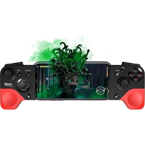Topp Gaming Manette De Smartphone « Medusa » Avec Jusqu'à 8 Heures D'autonomie Et Configuration Des Touches Réglables Individuellement-Ios,Android,Windows Support-Rouge/Noir