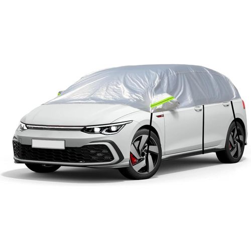 Bâche Voiture,Demi-Bâch Housse De Protection Auto,Couverture De Voiture,Bâche De Pare Brise Hiver Anti-Neige Glace Anti-Uv Universel Pour Hayon