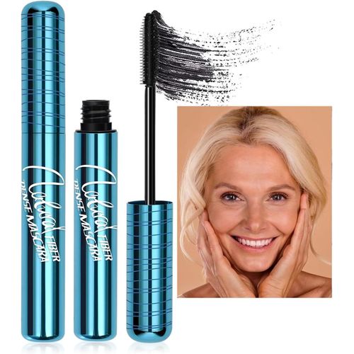 Mascara Noir Pour Les Femmes Âgées Mascara En Fibre Pour Cils Pour Personnes Âgées Avec Cils Amincissants Mascara Naturel Volumateur Imperméable (Noir, 2pcs)[X427] 