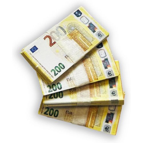 Scratch Cash Micro 200 Euros,25 X 4 Clubs-100 Billets Pour Jouer Mesure 3 X 1,6 Cm. Argent Pour Poupées