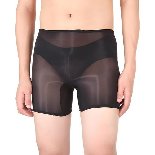 Sous Vêtement Sexy Homme Boxer Transparent Mini Sissy Pantalon Court Caleçon Short Underwear