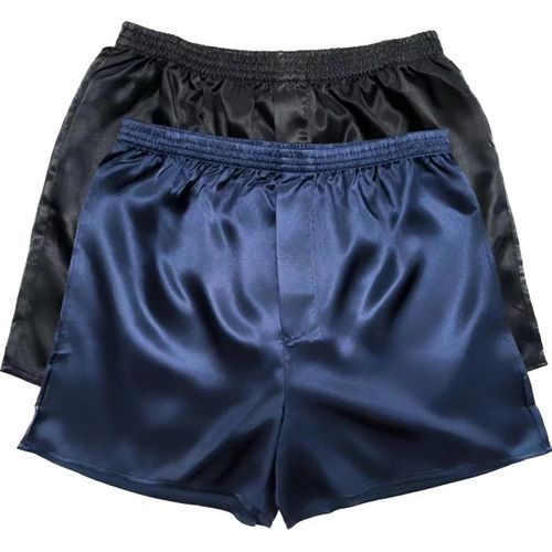 Boxers En Satin De Soie Pour Hommes,Shorts De Pyjama