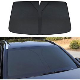 Pare-Soleil De Pare-Brise Deavant Voiture Pour Renault Zoe 2012-2023,Pare Soleil De Fenêtre Protection Solaire Bloquée Uv Pliables Intérieur Accessoires,A/Black