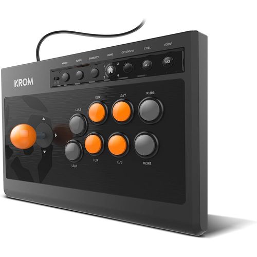 Manette Kumite -Nxkmt- Manette Arcade Multiplateforme,Fighting Stick,8 Boutons,Ultra Résistante,Compatible Avec Pc,Ps3,Ps4 Y Xbox One,Noir