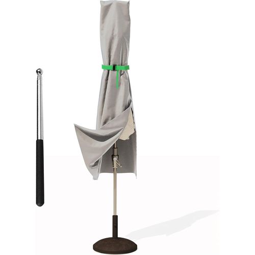 Housse De Protection De Parasol Déporté Étanche Jusqu'à 3 M De Diamètre Et 4 M Avec Tige Pour Parasol De Jardin,À Manivelle,Bâche De Protection Pour Parasol De Balcon,Bâche Résistante À L'hiver,