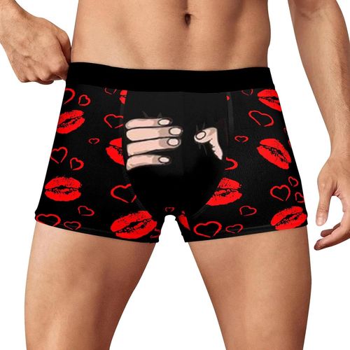 Boxer Homme Humour Saint Valentin,Boxer Saint Valentin,Calecon Personnalisé Homme Humour Boxer Personnalisable Cadeau Saint Valentin,Boxer Homme Sexy,Lingerie Sexy Homme