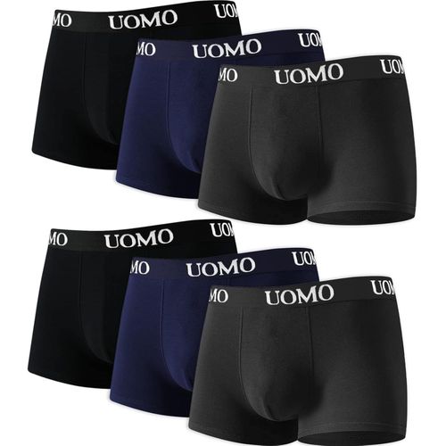 Boxer Hommes Coton Lot De 6,Caleçons Homme Coton Confortable,Respirant,Elastique,Hypoallergénique(S-6xl)