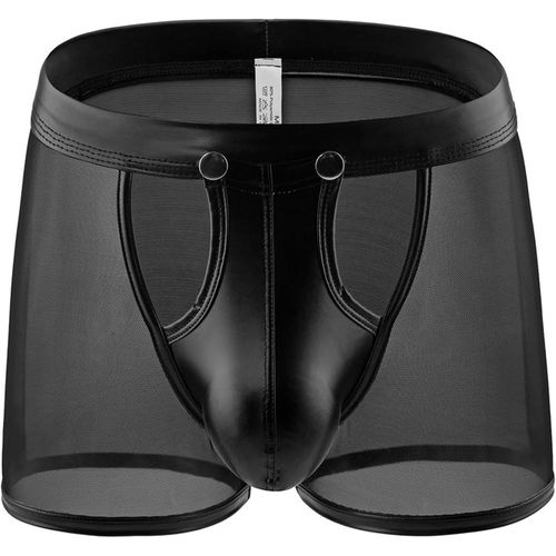 Boxer Sexy Homme Calecons En Maille À Taille Basse Respirant Doux Confortable Sous-Vêtements Découpée