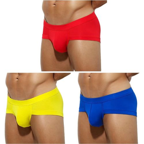 Slip Homme Lot De 3,Boxer Briefs Sous-Vêtements Homme Confort Taille Basse Modal Slips De Sport