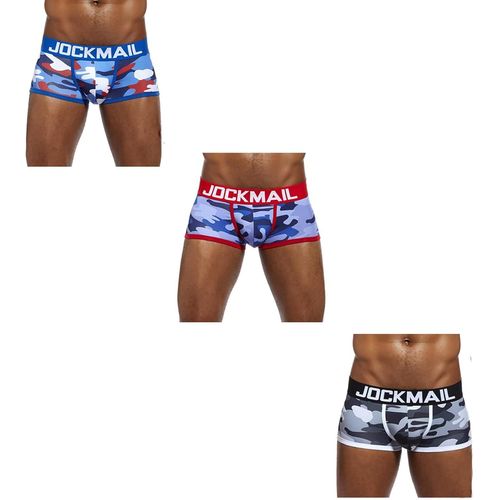 Lot De 3 Caleçons Boxeurs Sexy Classiques Imprimés Camouflage Pour Homme