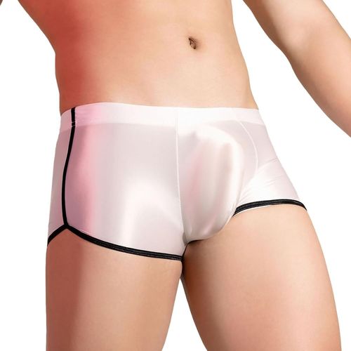 Boxer Homme Sexy Brillant Caleçon Taille Basse Pantalon Court Sous Vêtement Extensible