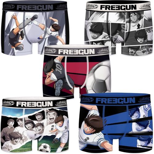 S ¿ Set De 5 Boxers Oliver Y Benji ¿ Captain Tsubasa Pour Homme En Microfibre Caleçon Boxeur,Multicolore