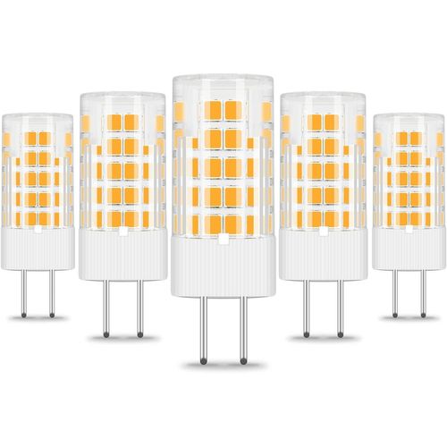 Gy6.35 Ampoule Led 4w Bi-Pin,12v,Remplace L'ampoule Halogène 40w,380lm,Blanc Chaud 3000k,Non Consommable,Angle De Faisceau 360°,Brillant Pour L'éclairage Domestique,Paquet De 5.