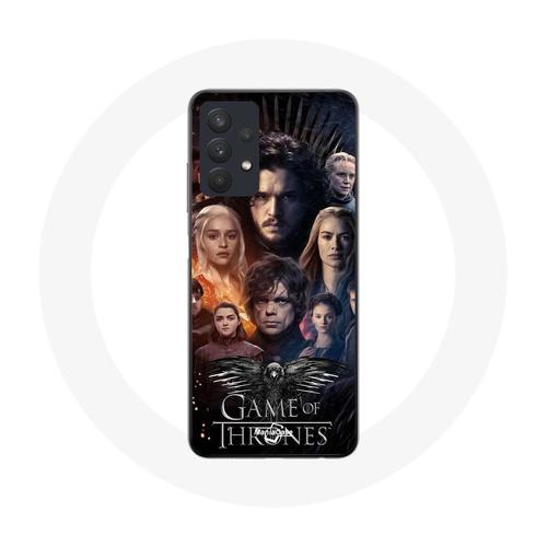 Coque Pour Samsung Galaxy A32 5g Game Of Thrones Saison 8 Le Trône De Fer L'affiche De L'équipage Logo Aigle Gris