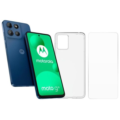 Smartphone MOTOROLA Pack G15 + Coque + verre trempe