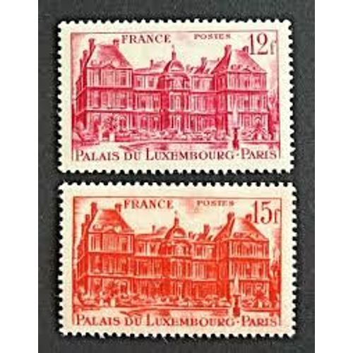 Palais Du Luxembourg La Paire (2 Couleurs Et 2 Valeurs) Année 1948 N° 503 504 Yvert Et Tellier Luxe