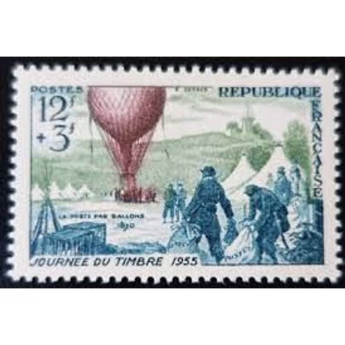Journée Du Timbre Et 85ème Anniversaire De La Poste Aérienne Année 1955 N° 1018 Yvert Et Tellier Luxe