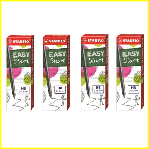 Stabilo Lot De 4 Etuis De 6 Mines Pour Easyergo 3,15 Mm Hb
