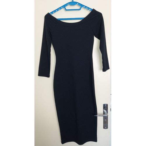 Robe Noire Extensible Zara Taille S Neuve