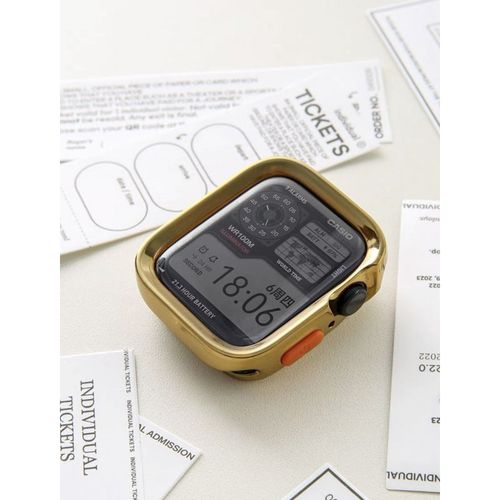 Convient Pour Apple Watchs10 Étui De Protection Bord Coque Souple Iwatch987se Sensation Givrée-Or Électrolytique - 40/41 Mm Universel