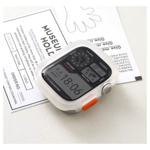 Convient Pour Apple Watchs10 Étui De Protection Bord Coque Souple Iwatch987se Sensation Givrée-Translucide Givré - 40/41 Mm Universel