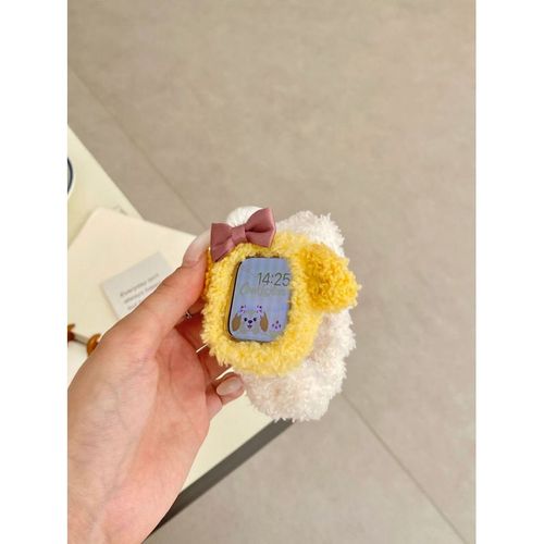 Peluche Mignonne Faite À La Main Pour Apple Watch 9 Apple Watch Avec Génération S10 Iwatch8765se-Bracelet En Velours Pour Fille - Combinaison 5-38/40/41/(10e Génération 42 Mm) Universel