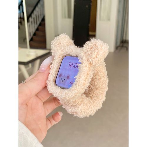 Peluche Mignonne Faite À La Main Pour Apple Watch 9 Apple Watch Avec Génération S10 Iwatch8765se-Bracelet En Velours Pour Fille - Combinaison 1-46 Mm (S10)