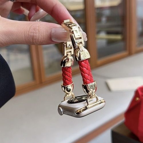 Bracelet Iwatch Rouge En Édition Limitée 2025 Pour Apple Watch S10 Génération Iwatch9867 Xiaomi 8, 9pro-Corde Tressée S10 46 Mm