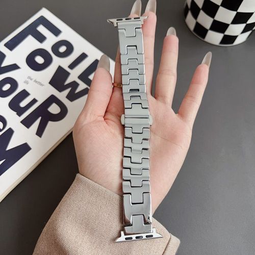 Compatible Avec Apple Watch 10, Nouveau Bracelet De Montre Hermes En Alliage De Zinc De Haute Qualité, Génération 7861 Se2-Argent - 38/40/41/(10e Génération 42 Mm) Universel
