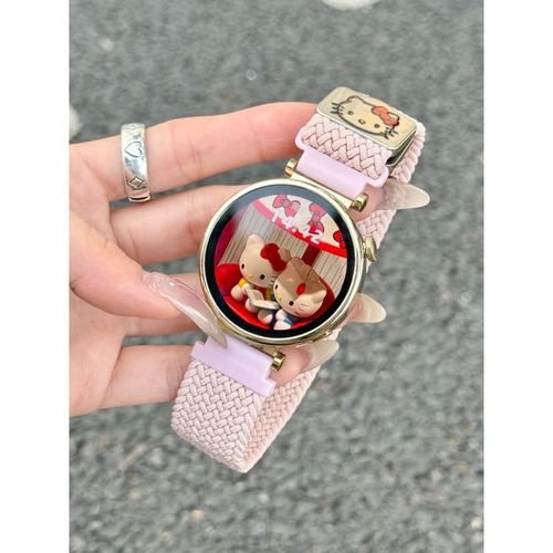 Poudre De Sable Kt"" Adapté À La Montre Huawei Gt5 Fit3 Bracelet Gt3pro Femme Watch4 Boucle Magnétique Tressée Gt4-Rose Clair - Applicable Au [Huawei Gt3 Pro (43 Mm)] 20 Mm