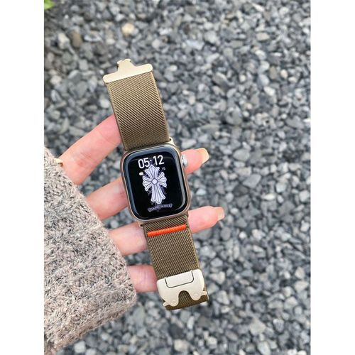 Bracelet De Montre En Nylon Élastique Avec Boucle En Métal Pour Apple Watch 9se, Compatible Avec Apple Watch S10 Et Iwatch-Boucle De Parachute En Nylon - Vert Olive - 38/40/41/(10e Génération 42 Mm)
