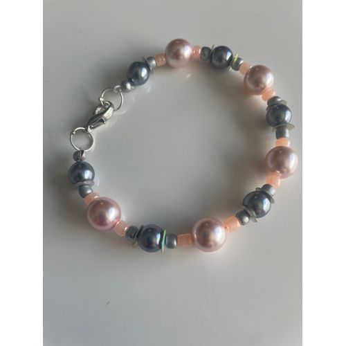 Bracelet Pink & Grey